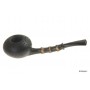 Duca pipe Barone (B) bog oak “Morta“ sandblast - Bent Tomato Bamboo
