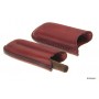Leather sewn by hand cigar case for 2 half toscano - Red