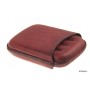 Leather sewn by hand cigar case for 4 half toscano - Red