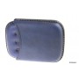 Leather sewn by hand cigar case for 4 half toscano - Blue
