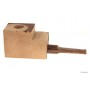 Bruyère troué avec tuyau saddle en acrylique “bois“ pour pipes droites