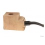 Bruyère troué avec tuyau saddle en acrylique “buffle“ pour pipes demi-courbes