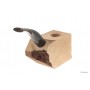 Ciocco di radica extra-extra con bocchino pieno in metacrilato “bufalo“ - pipe curve