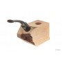 Ciocco di radica extra-extra con bocchino a sella in metacrilato “bufalo“ - pipe curve