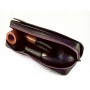 Arcadia leather pouch for 2 pipes, tobacco and accessories - Dark brown