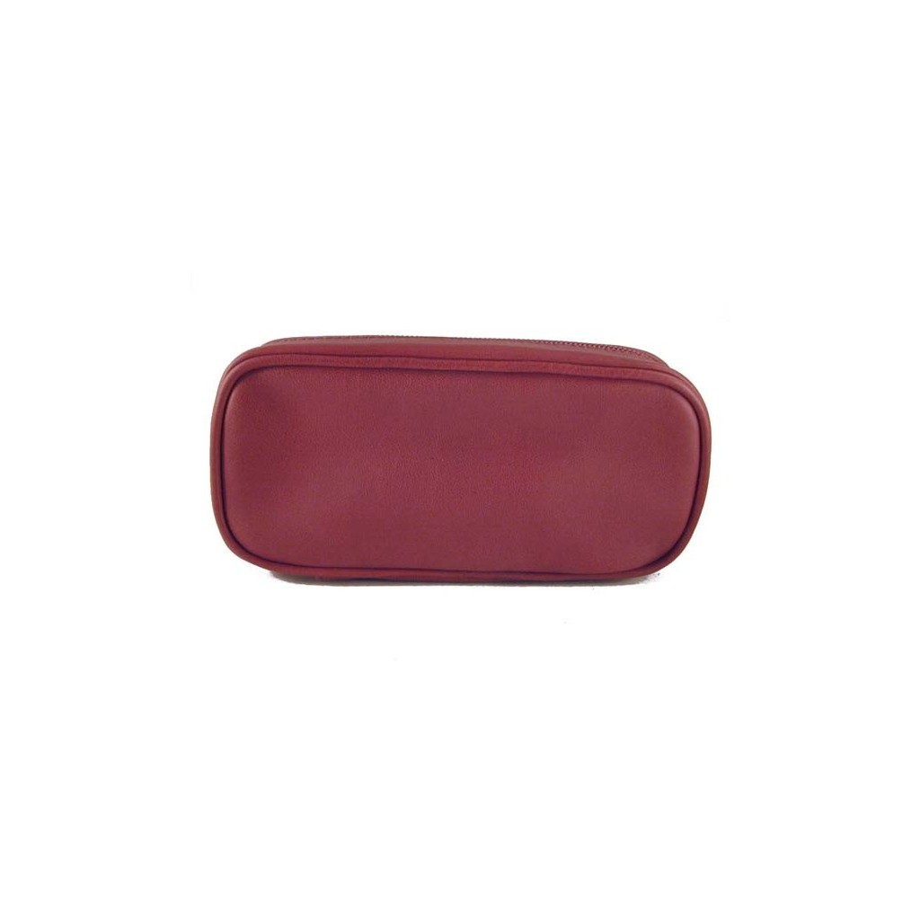 Castello leather pouch for 2 pipes, tobacco and accessories - Bordeaux