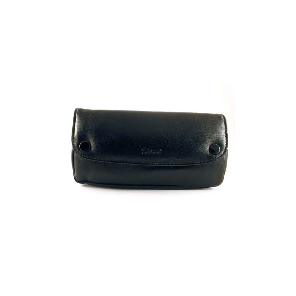 Peterson black leather pouch for pipe, tobacco and accessories