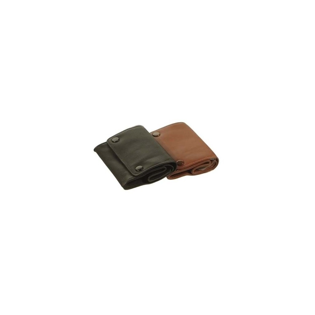 Leather tobacco pouch “box with 2 buttons“