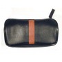 Leather imitation pouch for 2 pipes, tobacco and accessories