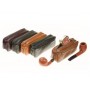 Leather trousse for 2 pipes, tobacco and accessories