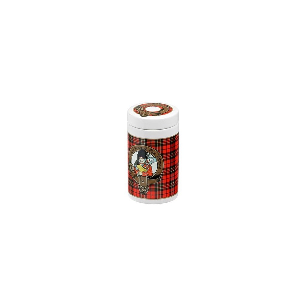 Jarros porta tabaco de cerámica - tartán escocés color rojo