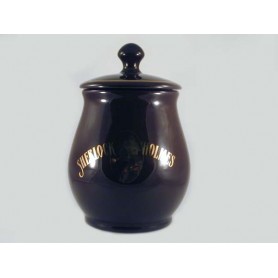 Big S.Holmes Ceramic Tobacco jar - dark brown