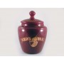 Vaso porta tabacco S.Holmes bombato piccolo in ceramica - Bordeaux