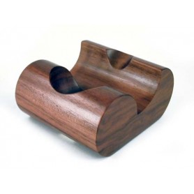 Pose-pipes pour 1 pipe - “Round“ en noix