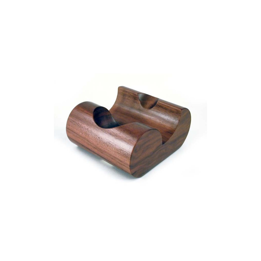 Walnut pipe stand “Round“ for 1 pipe