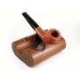 Walnut pipe stand “Round“ for 2 pipes