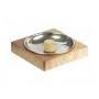 Square pipe ashtray - mahogany nickel plated