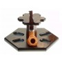 Palisandre pipe stand “Hexagon“ for 6 pipes