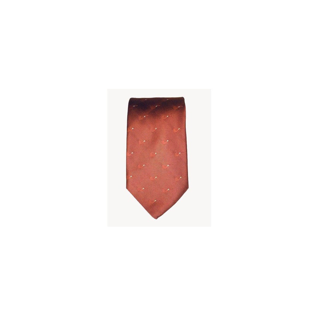 Cravatta Castello 100% Seta - Arancione con pipe tono su tono