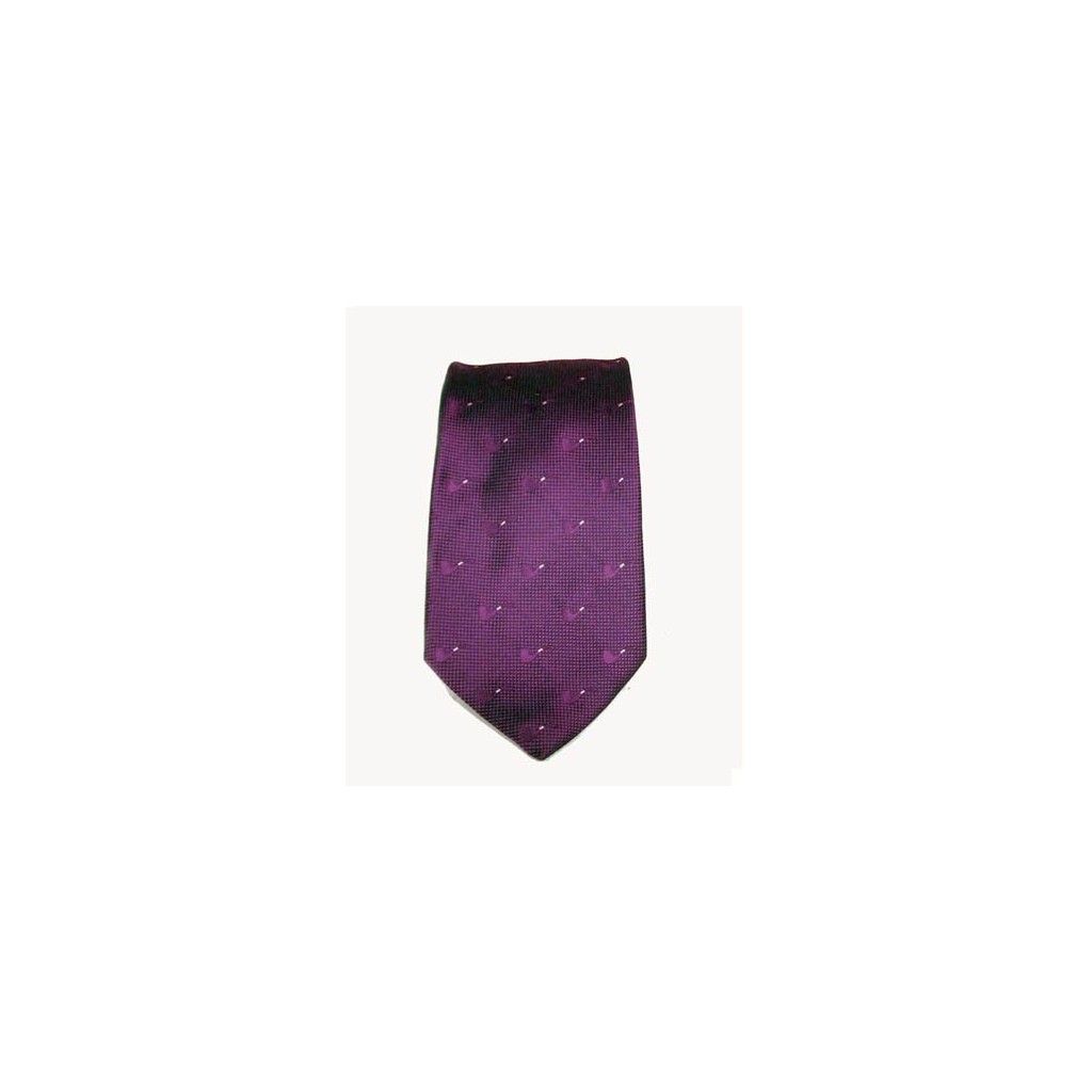 Cravatta Castello 100% Seta - Viola con pipe tono su tono