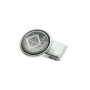 Silver plate Money clip - 100 Lire Marconi