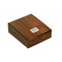 Shaped humidor in walnut polished with tray and digital higro