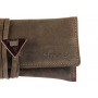 Leather tobacco pouch Mava - Brown Suede