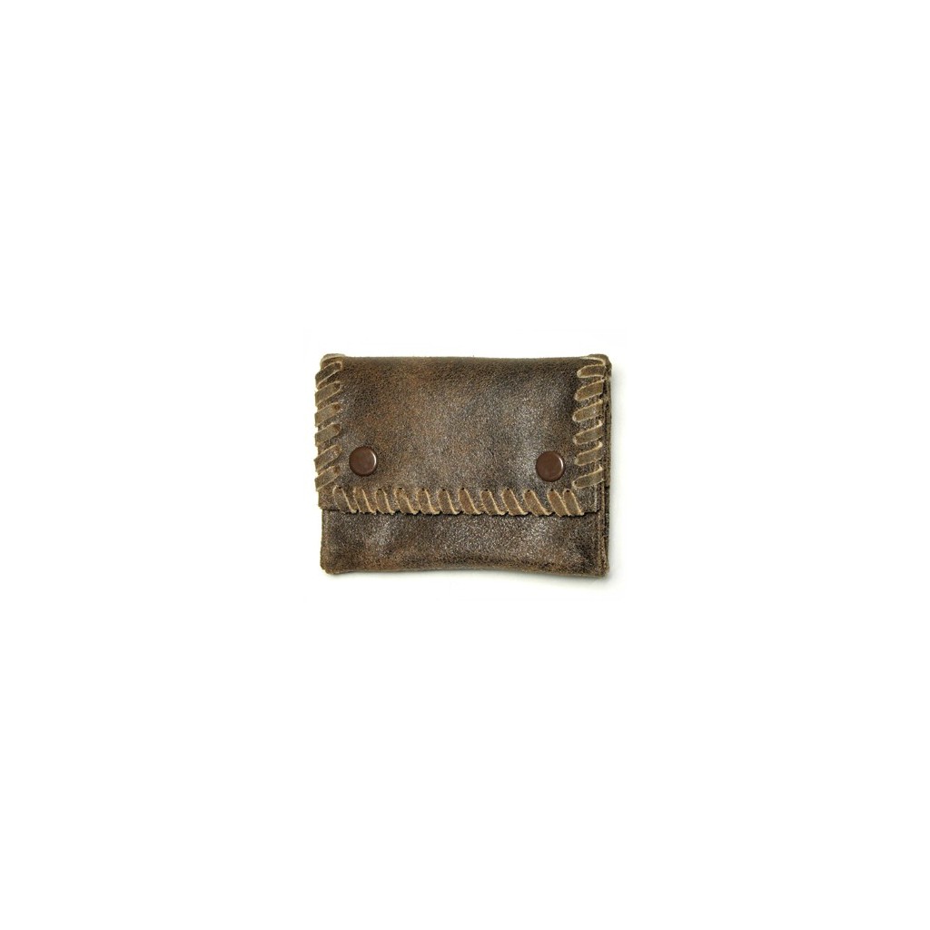 antiqued leathers tobacco pouch