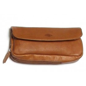 MPB Ox leather pouch for pipe, tobacco and accessories - Havana