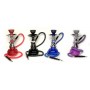 Shisha pipe h. 25 cm crystal chrome-colour bowl - Red / Black / Blue / Violet