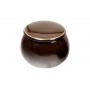 Brown Ceramic Tobacco jar “Ball“
