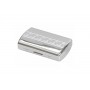 Cigarette case “soap“ chrome plated - greak design