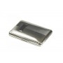 Cigarette case “soap“ chrome plated - diagonal lines