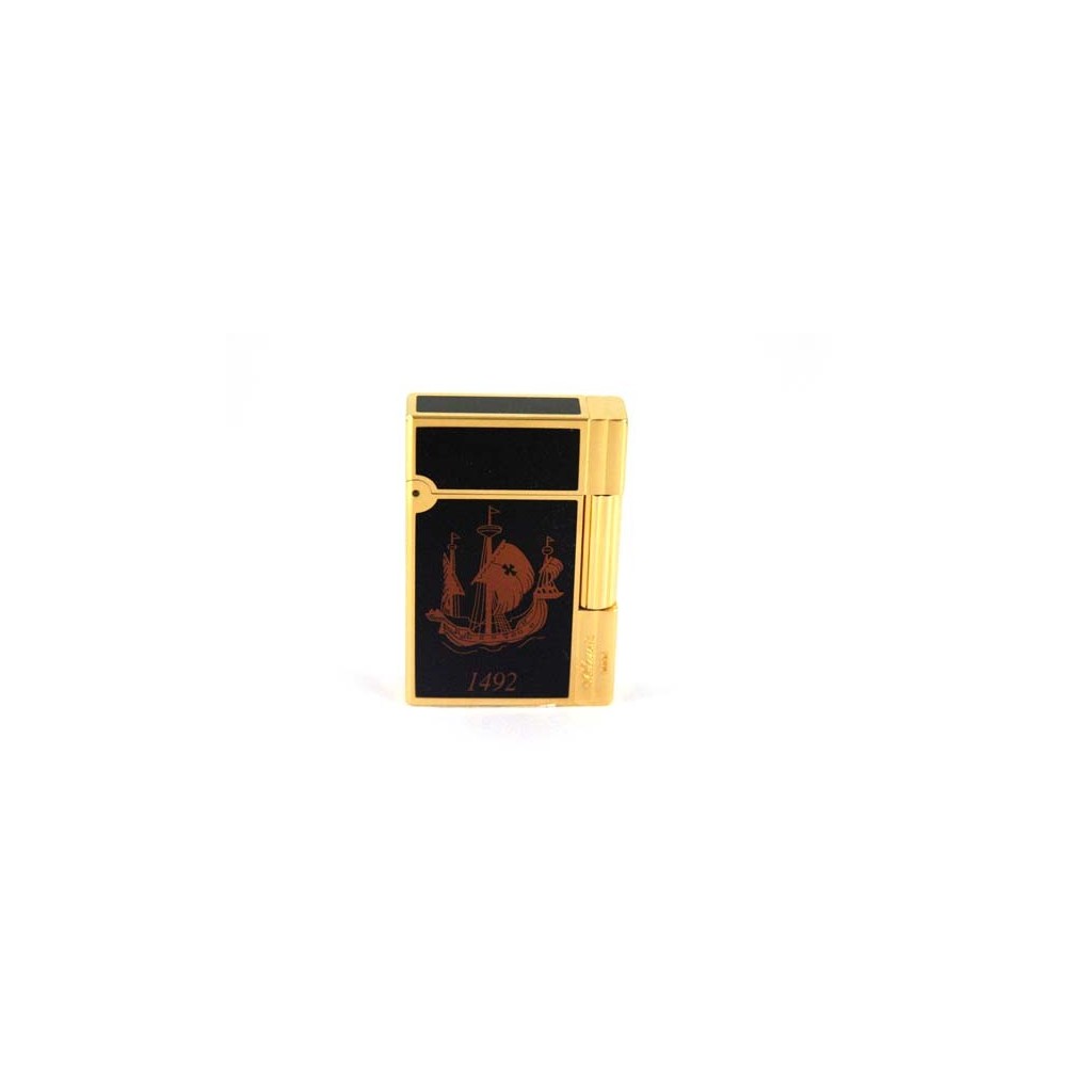 Mechero S.T. Dupont Gatsby Laca de china y oro - Cristoforo Colombo Edición Limitada 1992