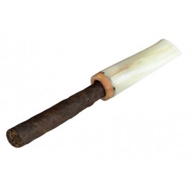 Tuyau “Chubby“ de corne méthacrylate et bruyere pour cigare Toscano