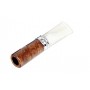 Bocchino per sigaro toscano in radica e metacrilato avorio con filtro 9mm