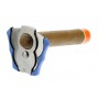 Satin steel and blue “Ventaglio“ cigar cutter