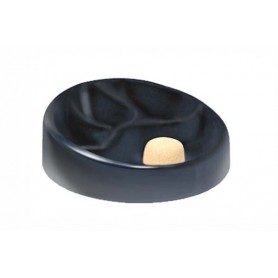 Ceramic ashtray with pipe rest for 3 pipes - Blue