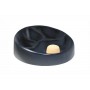 Ceramic ashtray with pipe rest for 3 pipes - Blue