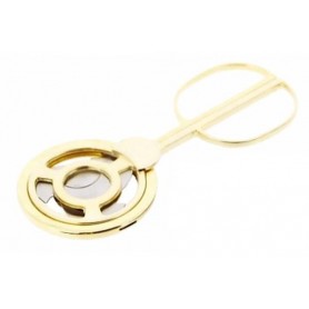 3 blades gold plated table cigar cutter
