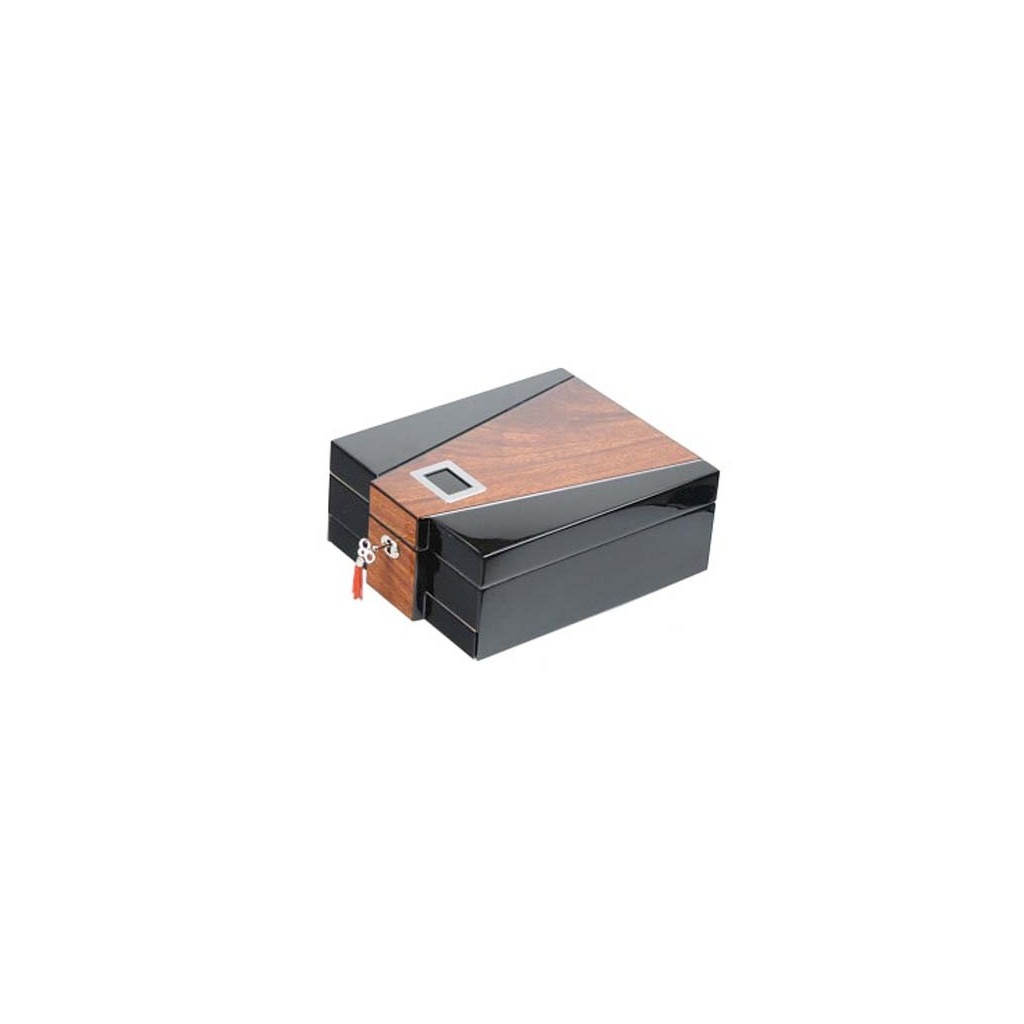Humidor “Two Tone Big“ con cassetto e igrometro digitale