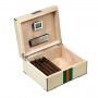Green strap humidor ahorn maple polished with digital higro