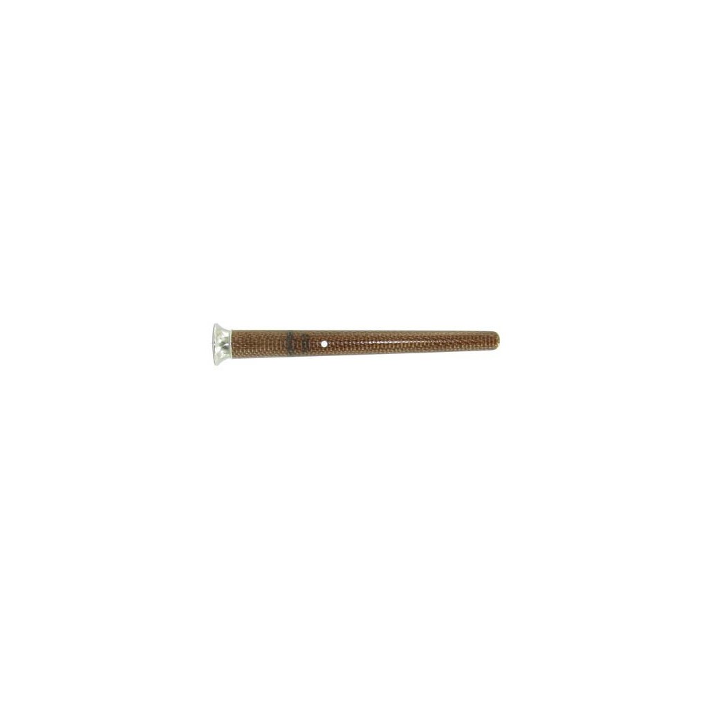 Tasses-braises Dunhill “Junior“ en canvas marron - argent plaqué
