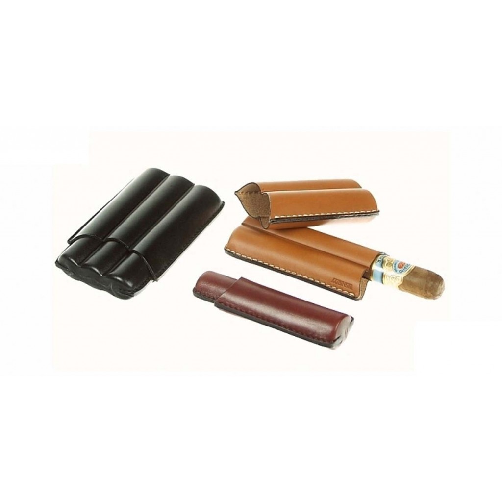 Leather cigar case for 1-2-3 Robusto
