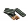 Carbon Fiber & Green Titan cigar case for 2-3 cigars ring 60