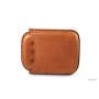 Leather sewn by hand cigar case for 4 half toscano - Tan