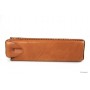 Leather sewn by hand cigar case for 2 Toscano - Tan