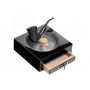 Black laque ashtray with drawer