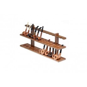 24 pipes wall rack in walnut