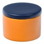 Cylindrical Ceramic Tobacco jar - Yellow/Blue